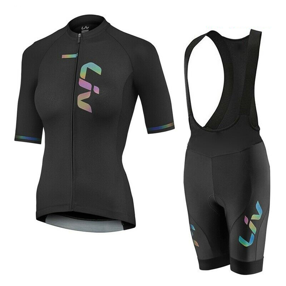 Mountain Biking Clothes - LIV Summer Cycling Jersey Bib Shorts