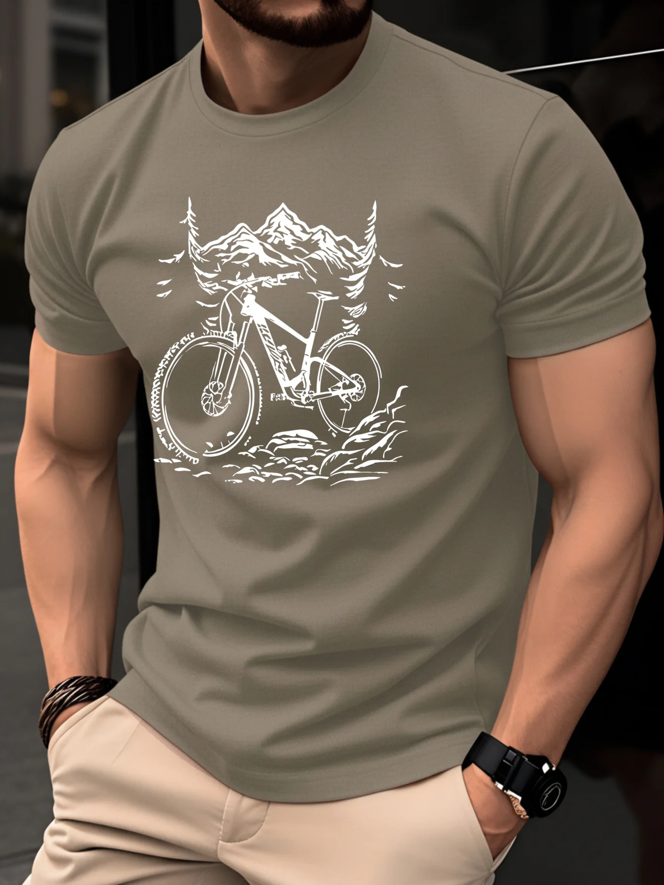 100%cotton men's T-shirt with  - đánh giá và giá Mountain Biking Holidays