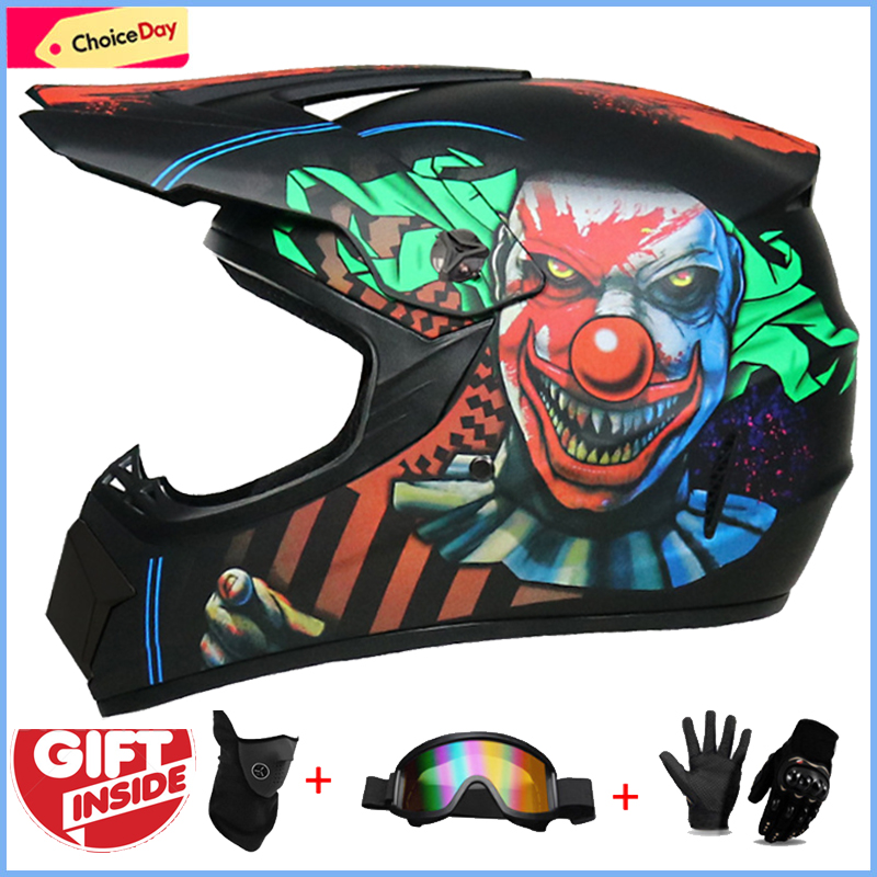 3Pcs Kids Off-Road Full Helmet - đánh giá và giá Mountain Biking Helmet Full Face