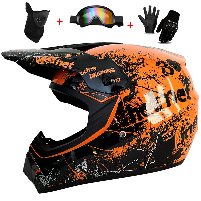 3Pcs Kids Off-Road Full Helmet - đánh giá và giá Mountain Biking Helmet Full Face