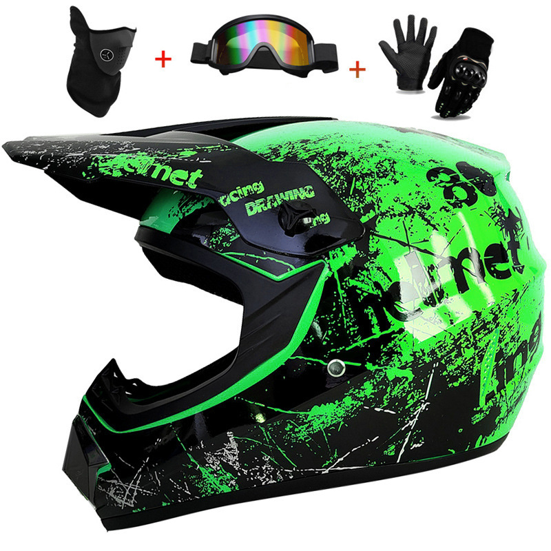 3Pcs Kids Off-Road Full Helmet - đánh giá và giá Mountain Biking Helmet Full Face