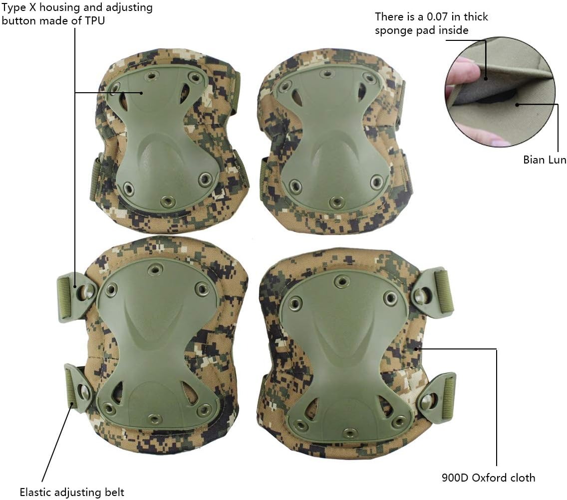 SSUNTAK Camo Tactical Knee Elb - đánh giá và giá Mountain Biking Knee Pads