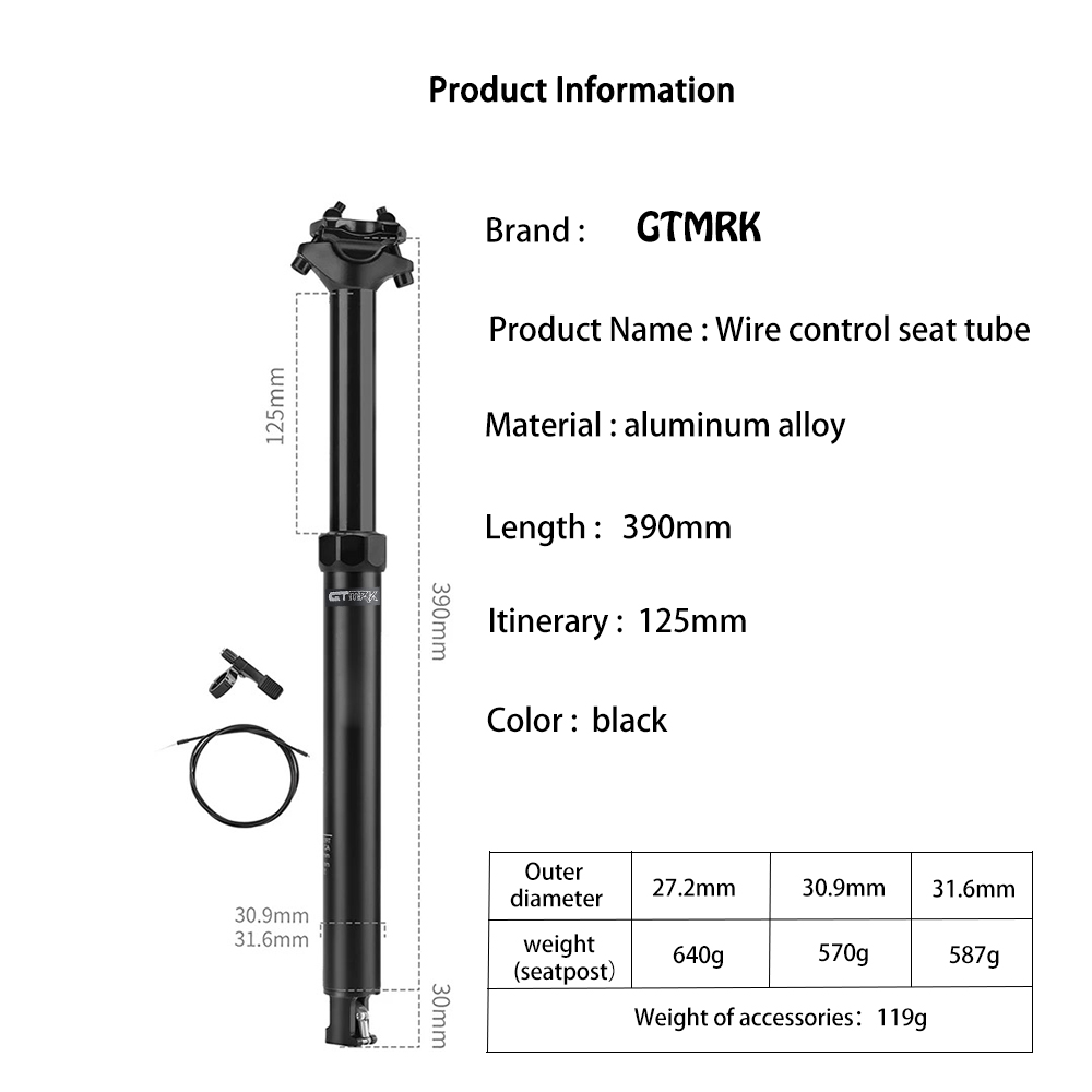 GTMRK Bike Dropper Seat Post 2 - đánh giá và giá Dropper Post Remote