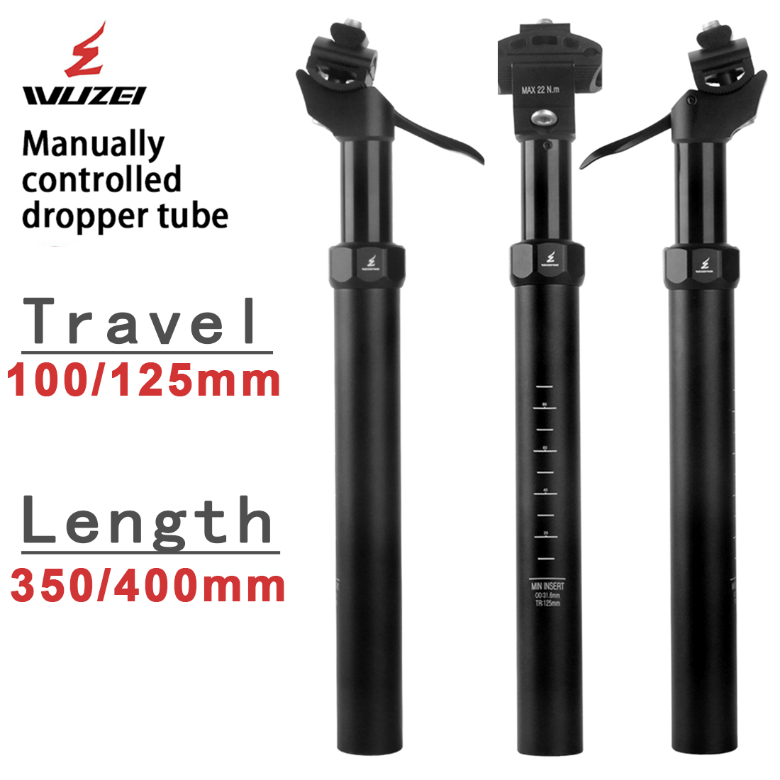 WUZEI MTB Manual Control Dropp - đánh giá và giá Dropper Post Remote